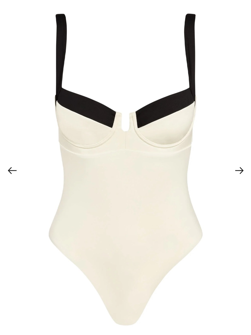 Monday Colorblock Ivory and Black One-Piece